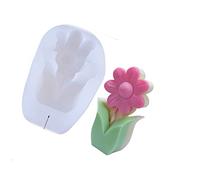 Fdit Molde de Silicona con Forma de Flor Hecho a Mano, Flexible y Reutilizable, Hermosa Mano de Obra para Amantes del Bricolaje y Colegas, Regalo Color: como Se Muestran las Imágenes (76x115x39mm)