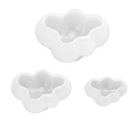 Fdit Molde de Silicona de 3 Piezas, Juego de Moldes de Resina con Forma de Nubes Fáciles de Desmoldar para Pasteles DIY, Chocolates, Mousse, Fondant, Galletas, Jabones