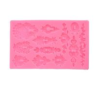 Fdit Molde de Silicona, Molde para Hornear Flexible Rosa para Pastel de Chocolate y, 7,8 Pulgadas de Fácil Liberación para Manualidades de Cocina