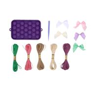 Fdit Molde de Silicona para Jabones de Uva, Kit de Fabricación de Jabones Hechos a Mano Antiadherente Flexible con Pinzas de Lazos de Cuerdas Coloridas para Manualidades de Decoración