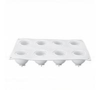 Fdit Molde de Silicona para Mousse, Antiadherente, a Prueba de Calor, Fácil de Desmoldar, Molde de Postre Francés 3D para Pastel de Mousse Casero, Helado, Horneado de Chocolate (8 cavidades)
