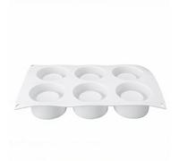 Fdit Molde de Silicona para Mousse, Antiadherente, a Prueba de Calor, Fácil de Desmoldar, Molde de Postre Francés 3D para Pastel de Mousse Casero, Helado, Horneado de Chocolate (6 cavidades)
