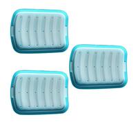 Fdit Molde de Silicona para Salchichas, 3 Piezas de Molde Antiadherente para Hacer Salchichas con Tapas, Bandeja de Curado Reutilizable Plegable para Suplemento de Alimentos para Bebés, (3PCS)