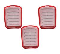 Fdit Molde de Silicona para Salchichas, 3 Piezas de Molde Antiadherente para Hacer Salchichas con Tapas, Bandeja de Curado Reutilizable Plegable para Suplemento de Alimentos para Bebés, (3PCS)