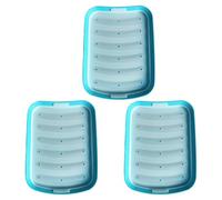 Fdit Molde para Salchichas, Paquete de 3, Bandeja para Perritos Calientes, Silicona de Grado Alimenticio, 6 Cavidades, Comida para Bebés, Antiadherente, Fácil Liberación, Almacenamiento (3PCS)