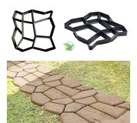 Fdit Moldes de Pavimento de Plástico, Diseño Artístico para Caminos de Jardín, Plástico Duradero Resistente de 43x43cm