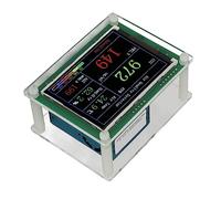 Fdit Monitor de Calidad del Aire PM2.5 Detector con Sensor de Alta Sensibilidad Carcasa Acrílica para Hogar Oficina Coche Medición de Temperatura y Humedad