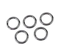 Fdit Mosquetón Redondo de Aleación de Zinc Duradero con Clips de Resorte, Herramienta para Llavero, Juego de 5 Piezas para Llavero