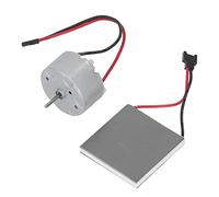 Fdit Motor de Ventilador de Chimenea con Calor, Ventilador de Aleación de Aluminio de Latón Confiable, Ahorro de Energía, Adecuado para Estufa, Instalación Simple, 1 Motor + 1 Hoja
