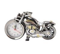 Fdit Novedad Retro Motor de Motocicleta Estilo Ingenioso Vintage Simulación Modelo Motocicleta Despertador para Niños (168A Oro Oscuro, Dos Colores)