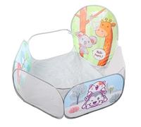 Fdit Ocean Indoor Ball Pit Tent Piscina de Juegos de Baloncesto Gris Plegable para Edades de 2 a 6 Años Poliéster Premium