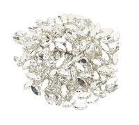 Fdit Ojos de Caballo de Costura Exquisitos Diamantes de Imitación Brillantes 200 Piezas 7x15 Mm Joyería de Ropa de Bricolaje para Ropa de Mujer, Suéteres, Vestidos, Bolsas de Metal,