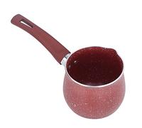 Fdit Olla Calentadora de café, Cacerola de Leche Antiadherente de una Sola Manija, Olla para Hervir con Mango Resistente Al Calor para Calentar Leche, Agua Hirviendo, Hacer té (rojo)