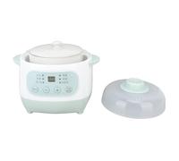 Fdit Olla de Cocción Lenta Eléctrica de Cerámica de 200 W y 1 L con Temporizador para Sopa de Hierbas "Nido de pájaro", Cocina Saludable, Segura y sin Radiación, Portátil (Enchufe UE 220 V)