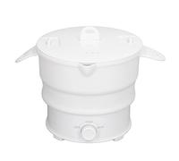 Fdit Olla Eléctrica Plegable, 1,2 L, 800 W, Calentamiento Rápido, Hervidor Eléctrico Plegable Portátil con Rejilla de para Sopa de Fideos, Gachas de Arroz (Enchufe europeo 220V)