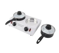 Fdit Olla para Derretir Chocolate Calentador de Chocolate Olla para Fondue de Capacidad de 2 Kg con Ollas Dobles Control de Temperatura 30-85 ℃ para Derretir (Enchufe europeo 220V)