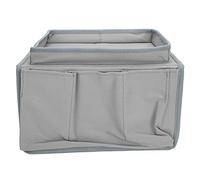 Fdit Organizador de Apoyabrazos de sofá con 3 Bolsillos, Bolsa de Almacenamiento con Bandeja Portavasos para Control Remoto, Teléfono, Gafas, Refrigerios, Se Adapta a la Mayoría de (GREY)