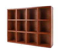 Fdit Organizador de Escritorio de Madera, Almacenamiento de Mesa Vintage, Soporte de Papelería, Múltiples Compartimentos para Suministros de Oficina y Hogar