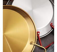 Fdit Paella de Acero Inoxidable, Plato de Langosta Versátil con Doble para Creaciones Culinarias