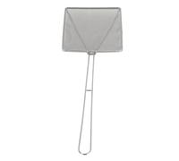 Fdit Pala para Residuos de Aceite de Acero Inoxidable 304, Espumadera Cuadrada de Malla Fina con Antideslizante para Filtrar Aceite y Alimentos, Malla de 20x20 Cm, de 38 Cm