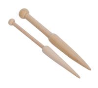 Fdit Palillos para Tejer, Herramienta para Tejer Lana, Agujas de con Textura Antideslizante de Madera de Haya para Bordado Hecho a Mano, Suéter, Bufanda, Tapiz