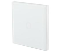 Fdit Panel de Interruptor Táctil Inteligente de Vidrio Templado, Interruptor de Luz Táctil de Control Remoto Inalámbrico con Control de Cable contra Incendios, para Oficina en Casa, (WHITE)