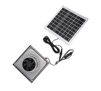 Fdit Panel Solar de Alta Eficiencia con Ventilador de Plomo de Pollo CO, Ventilador Solar a Prueba de Agua IP67 para la Casa de Mascotas de Cobertizo
