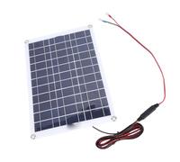 Fdit Panel Solar Monocristalino de 40 W, Regulador Inteligente con Controlador de Carga y Abrazaderas para Cerca Eléctrica de Coche, RV, Tractor, Camión, Remolque