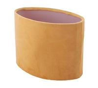 Fdit Pantalla de Lámpara Ovalada de Tela para Lámparas de Mesa y de Pie, E27 E14, Ajuste Universal, Moderna Cubierta de Luz en Tela de Pelusa, Difusión de Luz Suave para Dormitorio, (GOLD)