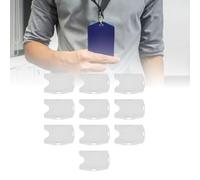 Fdit Paquete de 10 Soportes para Identificación con Ranura para Tarjetas Dobles, Estuche para Insignias de PP, Horizontal, Vertical, 9,4x6,3 Cm, para Identificación de Trabajo, Pases de (10PCS)