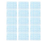 Fdit Paquete de 15 Alfombrillas para Jaula de Conejos con 30 Clips, 13.39 X 9.84 Pulgadas, Almohadilla de Piso de Plástico de Grado Alimenticio para Jaula de Conejos, Cobayas, Rev (Azul 34x25cm)