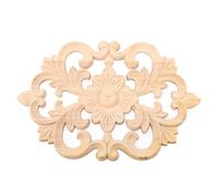 Fdit Paquete de 2 Apliques de Puerta de Madera Europea Apliques de Estilo Europeo de Madera Apliques Muebles Sin Pintar Decoración Para Gabinete Puerta Hogar(30 * 19CM)