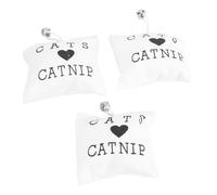 Fdit Paquete de 3 Juguetes de Hierba Gatera, Bolsas de Hierba Gatera a Prueba de Arañazos para Gatos de Interior, Gatitos, Alivio del Aburrimiento, Reducción del Estrés, Poliéster (3PCS)