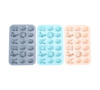 Fdit Paquete de 3 Moldes de Silicona para Chocolate de Pascua, 18 Cavidades por Molde con Patrones de Cesta de Huevos de Conejo, Moldes Antiadherentes de Grado Alimenticio para