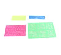 Fdit Paquete de 4 Plantillas de Letras, Plantillas Reutilizables de la A A la Z y del 0 Al 9 para Manualidades Infantiles, Herramientas de Dibujo de Plástico para Letreros, álbumes