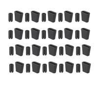 Fdit Paquete de 40 Patas de Goma para Rejilla de Fregadero de Cocina, Almohadillas Flexibles de Repuesto de Goma Negra, 20 Almohadillas Cuadradas de 20 Bordes para Estante de (40 piezas)