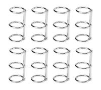 Fdit Paquete de 8 Anillos de Encuadernación de Metal, Anillos de Encuadernación Galvanizados para Manual de Bricolaje de Papel de Hojas Sueltas, Plegables de 300° para álbumes (SILVER)