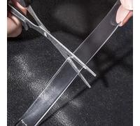 Fdit Parachoques Autoadhesivos a Rayas, Parachoques de Puerta de Gabinete Transparente Anticolisión de Silicona con Diseño Transparente, para Manijas de Puertas, Puertas de