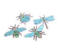Fdit Parches de Insectos con Lentejuelas, 4 Piezas de Bordado Termoadhesivo para Reparación de Ropa