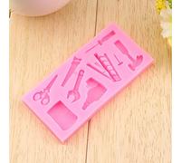 Fdit Pastel de Silicona Molde de Fondant con Tijeras de Llave, Moldes para Hornear Fáciles de Operar para Decorar Pasteles, para Panaderos en el Hogar