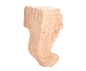 Fdit Patas de Gabinete de 4 Piezas, Patas de Muebles de Madera, de Mesa Talladas con Patrones de Tallado Exquisitos para Mesa de sofá y Armario (10 * 5cm)