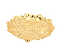 Fdit Patrón de Fruta de Electros Retro Dorado para Postres y Velas, un Refrigerio de Metal para la Familia, Tazón de Boda de Metal de 5.5 Pulgadas para Fiestas