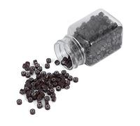 Fdit Pearas de Enlace de Silicona de 5 Mm Cómodamente 500 Piezas Bucles para el Cabello para la Exensión del Cabello 5 Colores (MEDIUM BROWN)