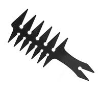 Fdit Peine de Cabello de Muelle Ancho para Hombres Peine de Doble Cara para Peinado de Metal Liviano sin Nudos (BLACK)