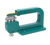 Fdit Pelador de Pelado de Cuero, Herramienta de Aluminio para Cortar Bordes de Cuero con Rodillos Ajustables de 4 Tamaños y Hoja de 3 Orificios de Doble Cara, para Artesanía en