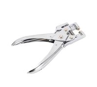 Fdit Perforadora de un Orificio Resistente, Perforadora de Papel con Margen Ajustable de Metal con 5 Mm de Diámetro, Herramienta de Encuadernación de Documentos para Oficina y