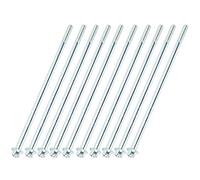 Fdit Perno de Soporte del Motor M8x210, 10 Piezas de Tornillos Largos con Brida Hexagonal de Hierro con Rosca Apretada de Paso de 1,25 Mm, Resistencia a la Corrosión de Alta Dureza,