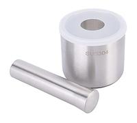 Fdit Picadora Manual de Prensa de Ajo de Acero Inoxidable con Cubierta Antidesbordamiento para Cocina, Camping, Viajes, Trituración de Ajo, Jengibre, Verduras, Hierbas