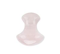 Fdit Piedra de Masaje de Cristal de Cuarzo Rosa Natural, Herramienta de Masaje de Ojos Faciales en Forma de Seta con Superficies Lisas para el Cuidado de la Piel Facial