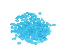 Fdit Piedras Luminosas Brillantes para Patio de Jardín Oscuro, Guijarros Fluorescentes EDC para Exteriores, 100 Piedras Luminosas (Azul Oscuro)